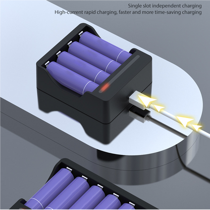 🔋 Cargador Universal y Juego de Baterías: Compatible con Pilas AA/AAA NiMH y de Litio – ¡Un Imprescindible para Cada Hogar! 🌟