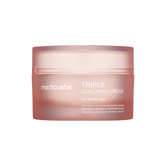 Triple Collagen Cream - Hydrating & Firming Moisturizer with Hyaluronic Acid, Premium Elastin, Shea Butter - Wrinkle Care & Boosts Elasticity - Korean Skincare