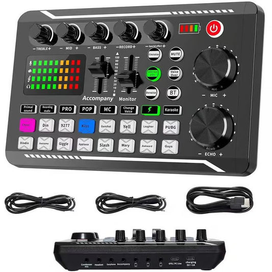 Live Sound Card with DJ Mixer Effects & Voice Changer