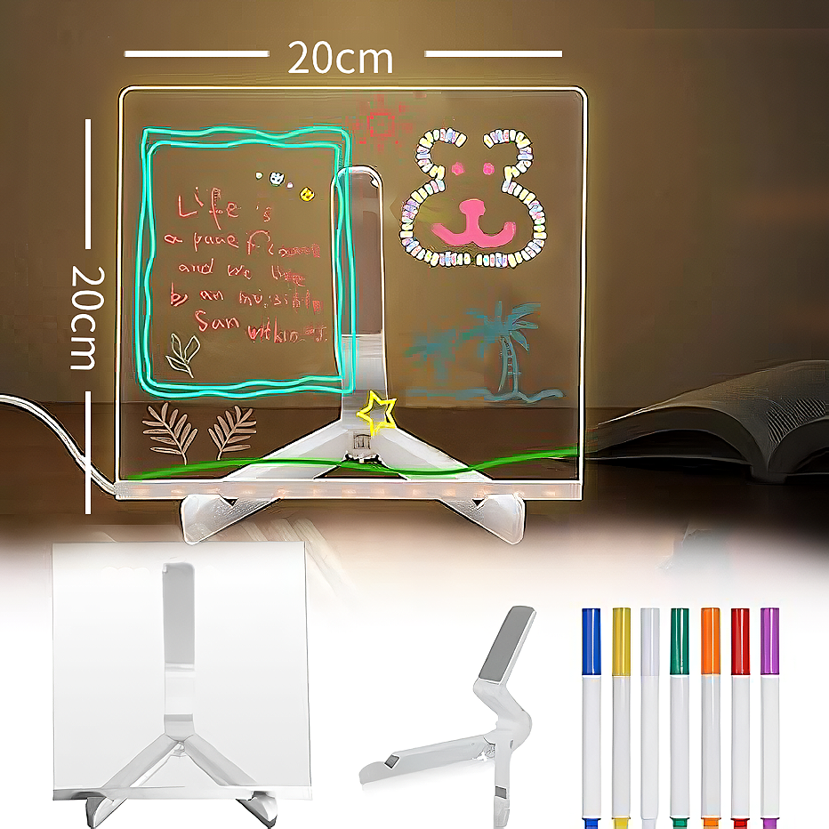 LED Note Board with illumination🖍️ with Colors Colorful LED Note Board Creative Gifts🎁