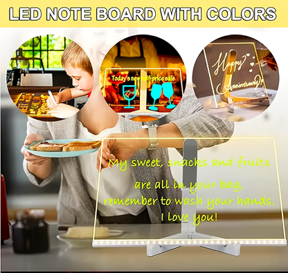 LED Note Board with illumination🖍️ with Colors Colorful LED Note Board Creative Gifts🎁